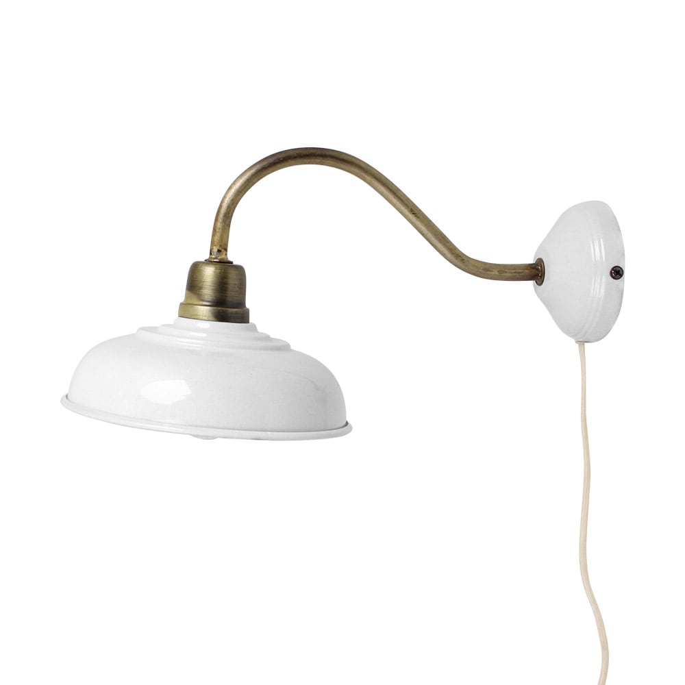 Wall Lamp Birgith Antique White/Brass