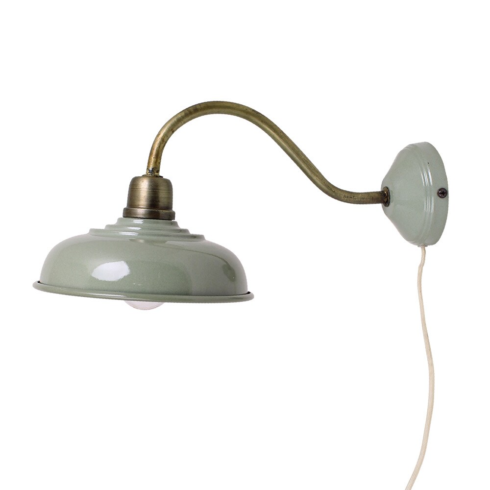 Wall Lamp Birgith Antique Green/Brass