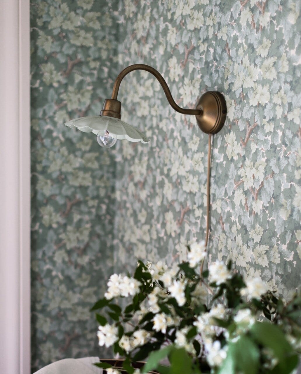 Wall Lamp Gustav Mint/Antique Brass