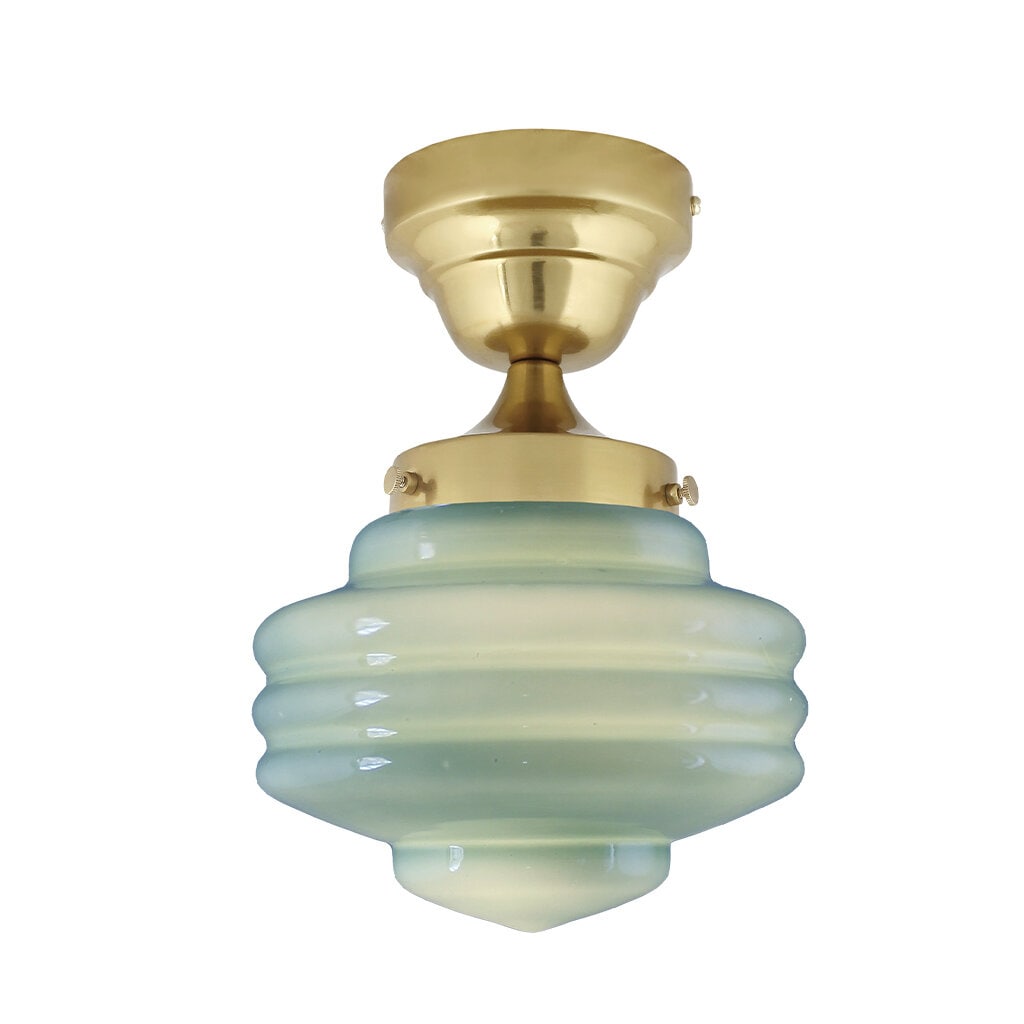 Ceiling Lamp Valter Brass/Opal Green