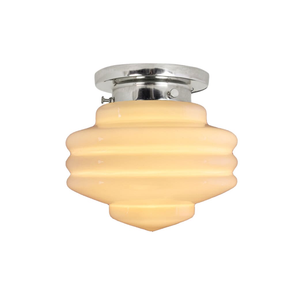 Bathroom Ceiling Lamp Valter Nickel/Opal Beige