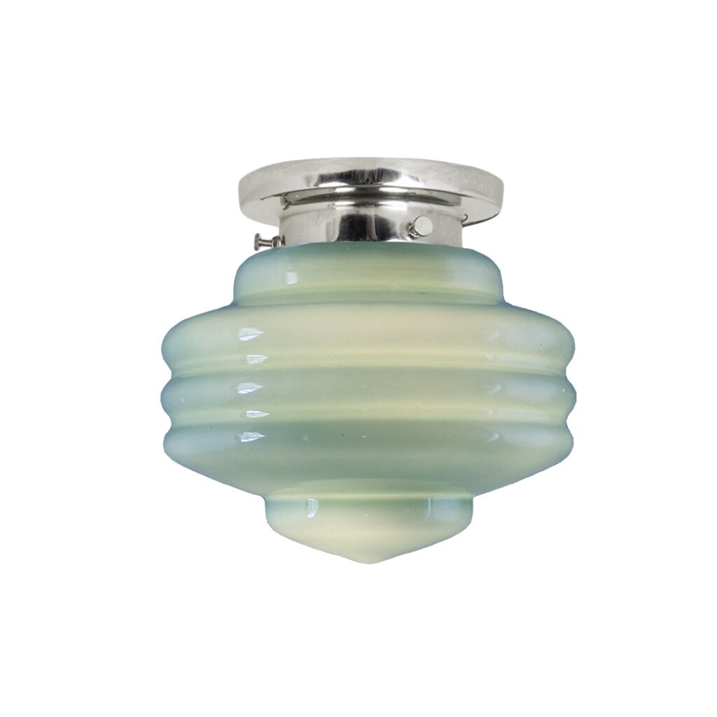 Bathroom Ceiling Lamp Valter Nickel/Opal Green