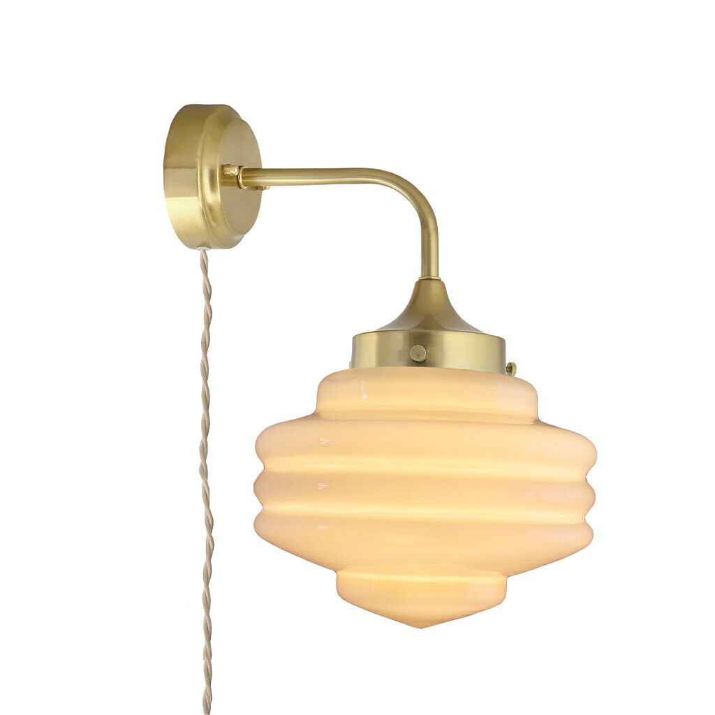 Wall Lamp Valter Brass/Opal Beige