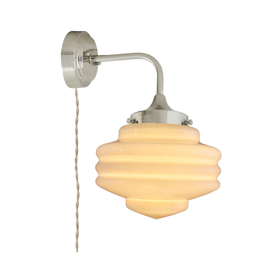 Wall Lamp Valter Nickel/Opal Beige