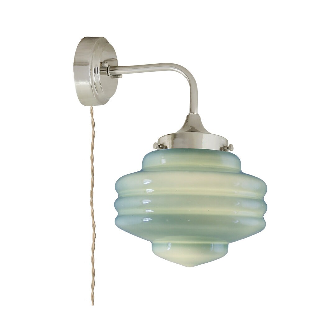 Wall Lamp Valter Nickel/Opal Green