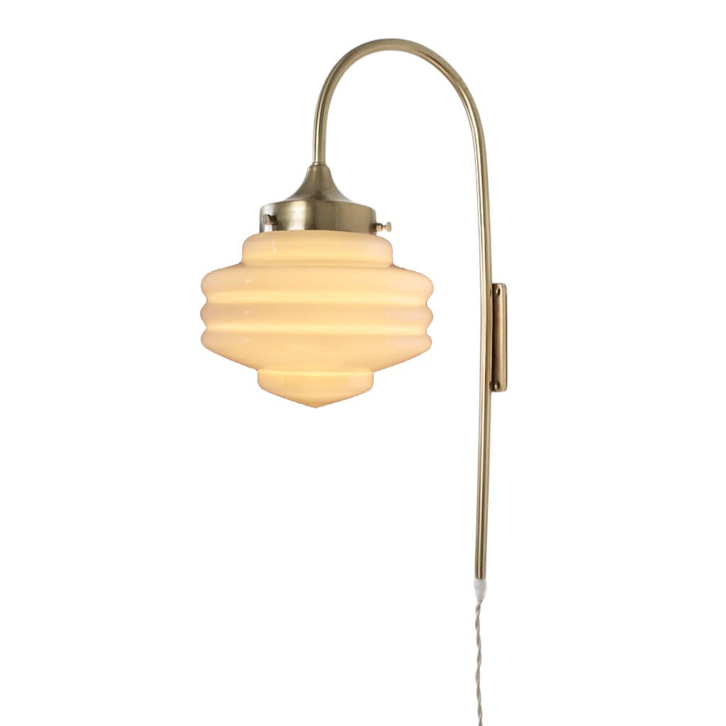 Wall Lamp Rounded Valter Brass/Opal Beige