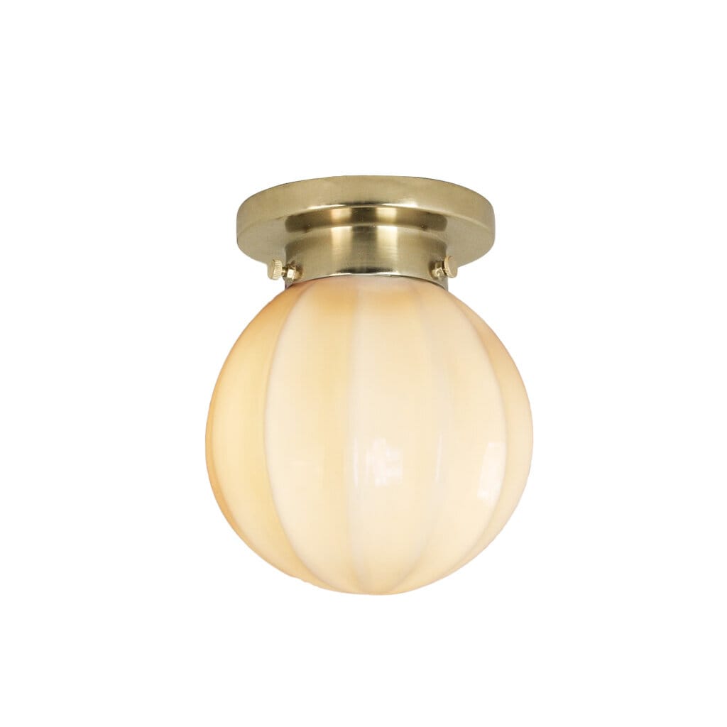Bathroom Ceiling Lamp Marit Brass/Opal Beige Small