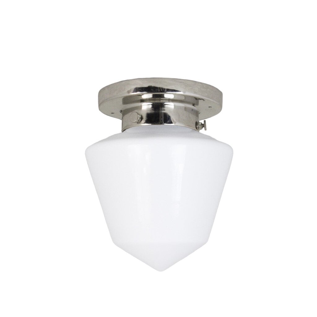 Bathroom Ceiling Lamp Signe Nickel/Opal White