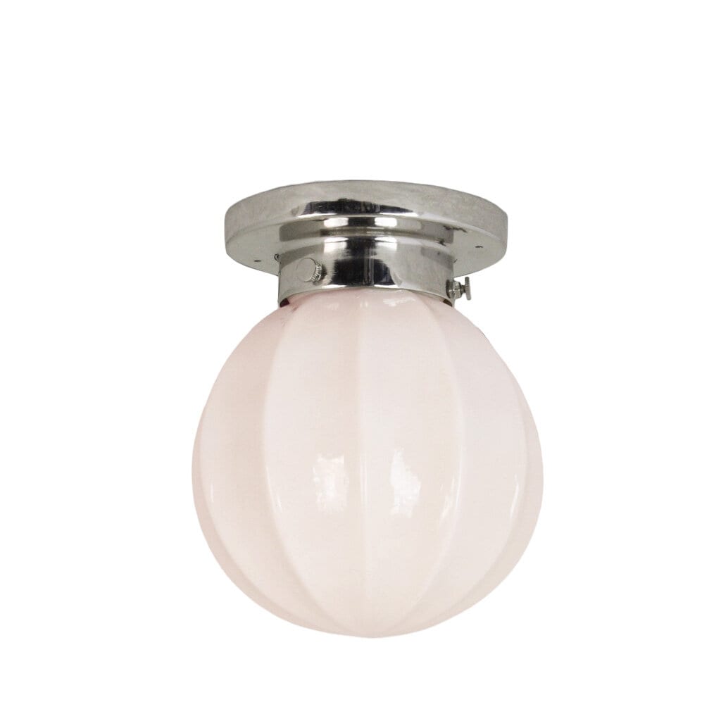 Bathroom Ceiling Lamp Marit Nickel/Opal Beige Small