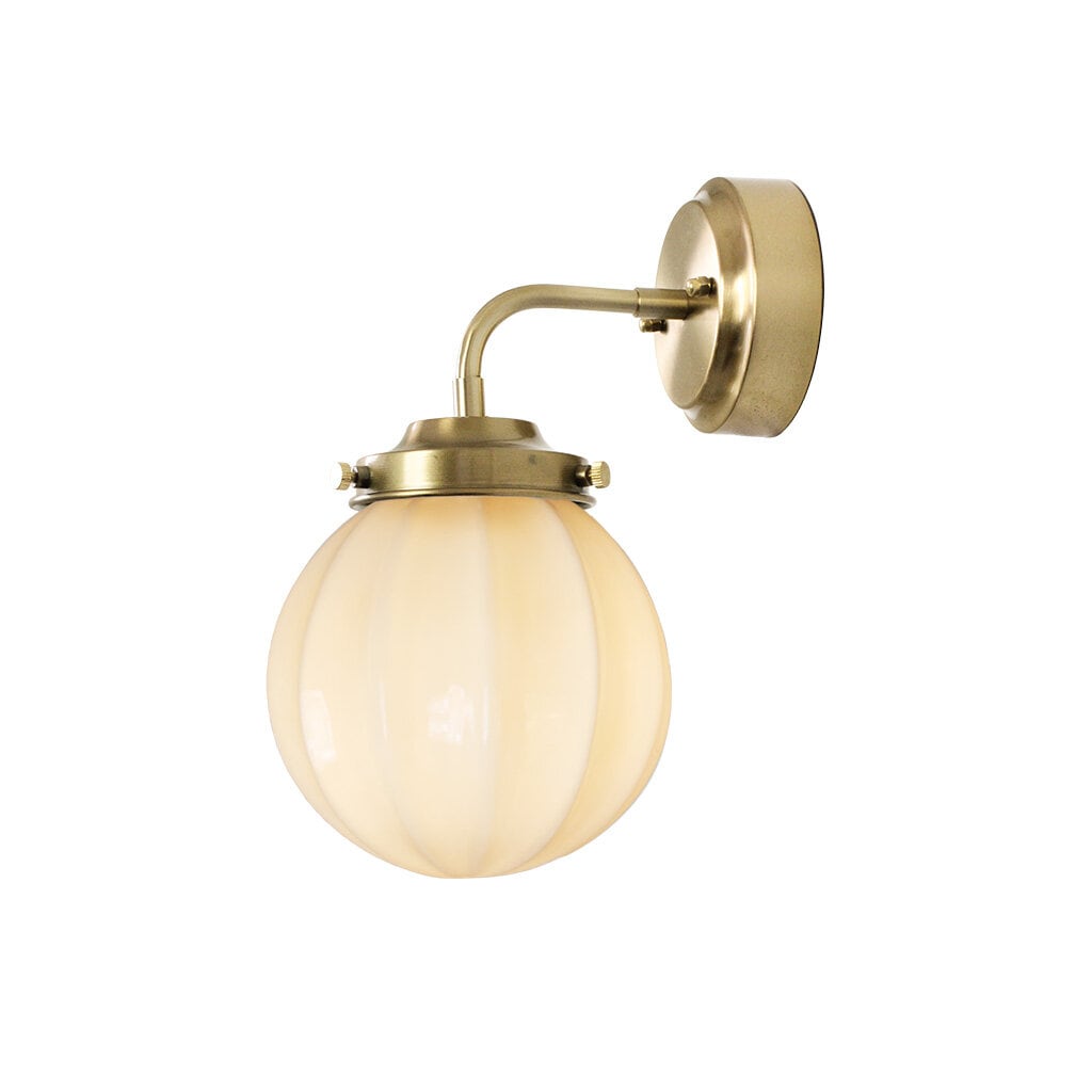 Bathroom Wall Lamp Marit Brass/Opal Beige Small