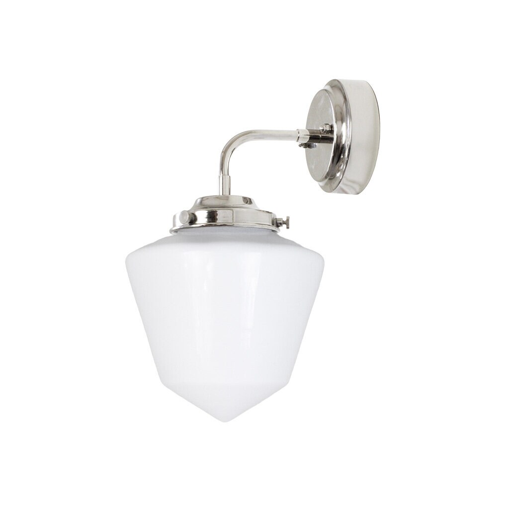 Bathroom Wall Lamp Signe Nickel/Opal White