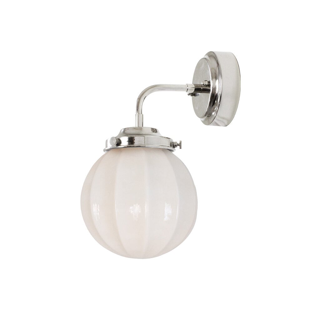 Bathroom Wall Lamp Marit Nickel/Opal Beige Small