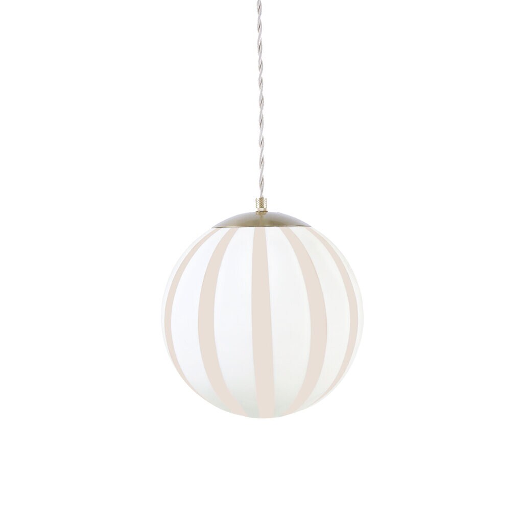 Pendant Lamp Alba Opal Beige/White Small