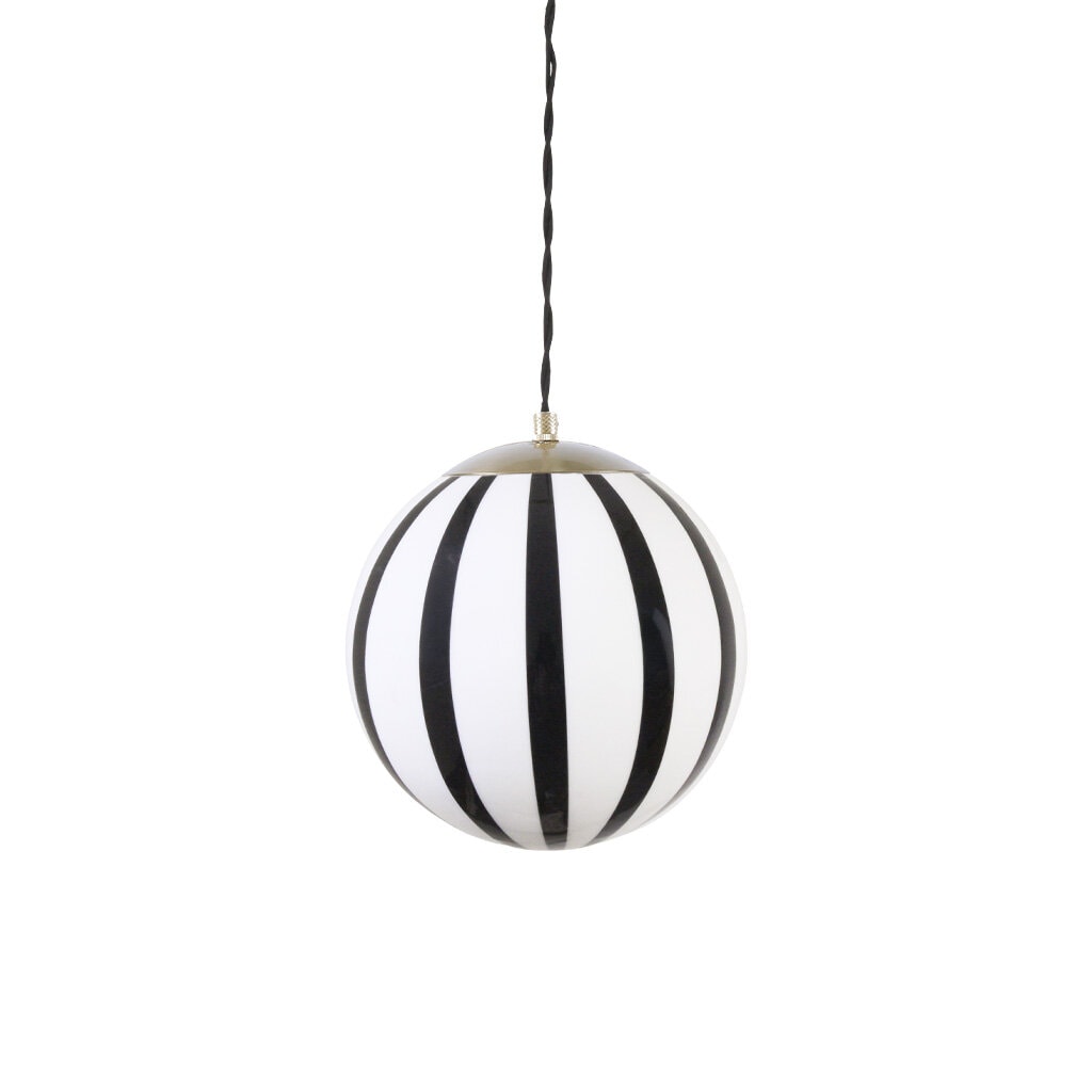 Pendant Lamp Alba Opal Black/White Small