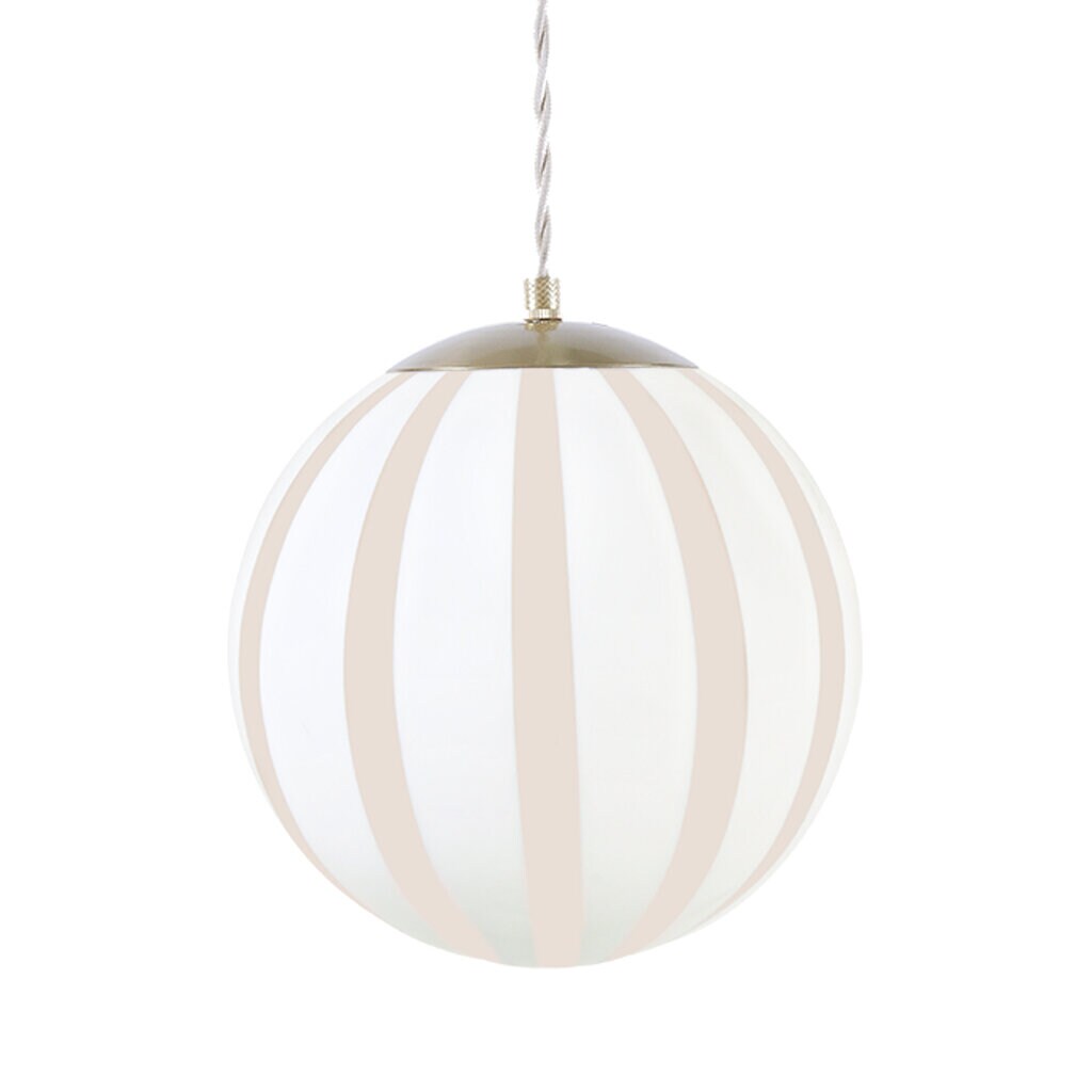 Pendant Lamp Alba Opal Beige/White Large