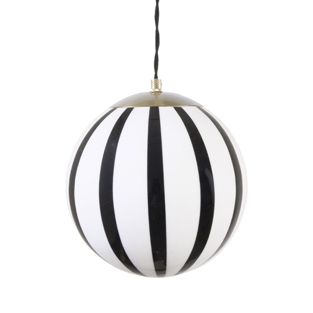 Pendant Lamp Alba Opal Black/White Large