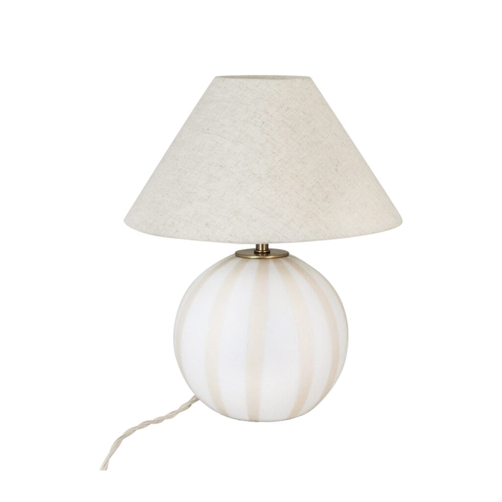 Table Lamp Alba Opal Beige/White Small