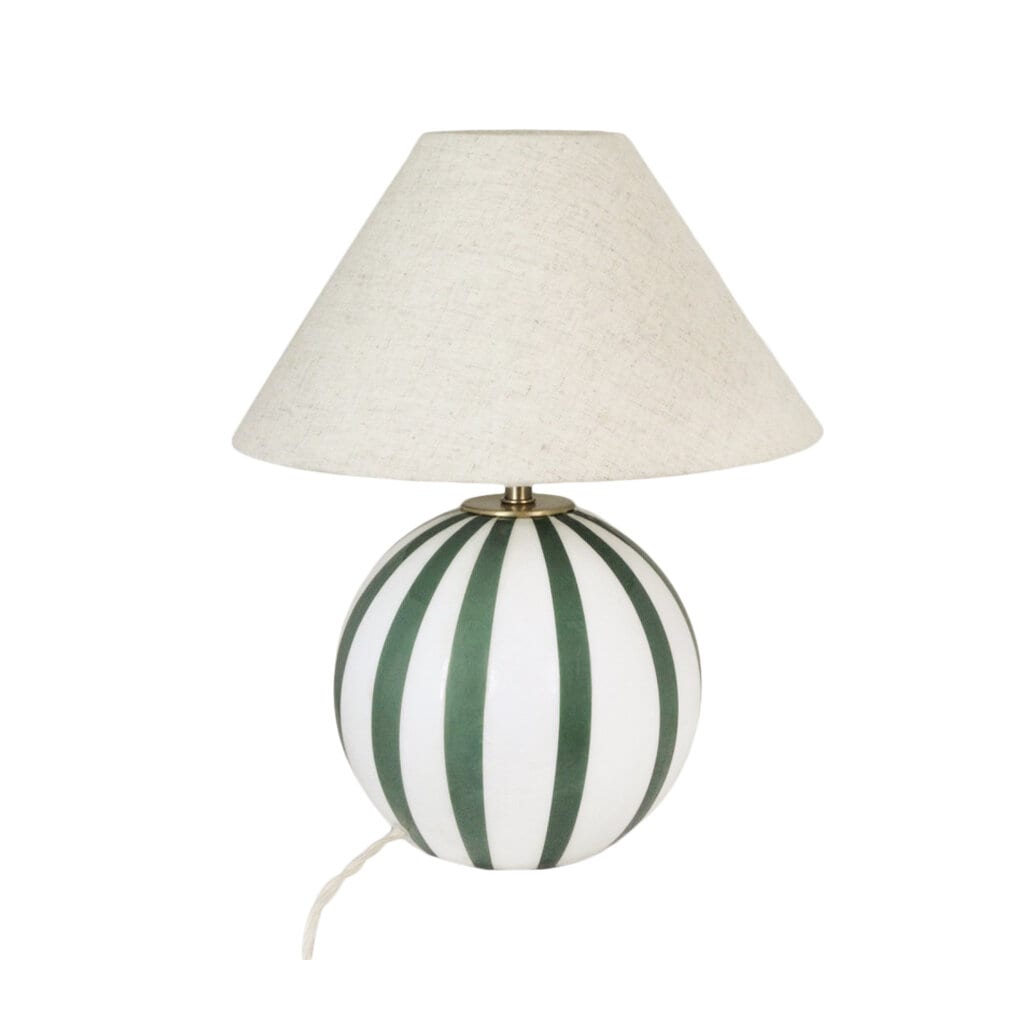 Table Lamp Alba Opal Green/White Small