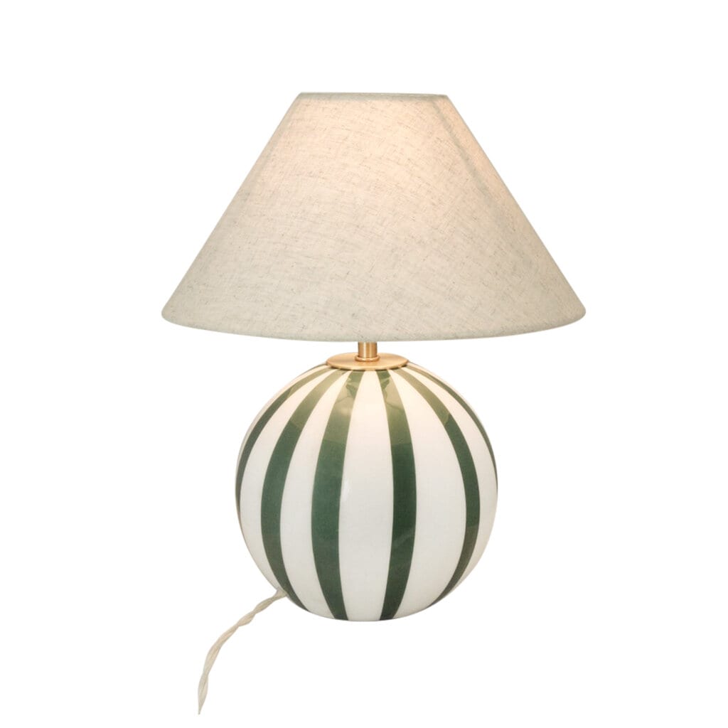 Table Lamp Alba Opal Green/White Small
