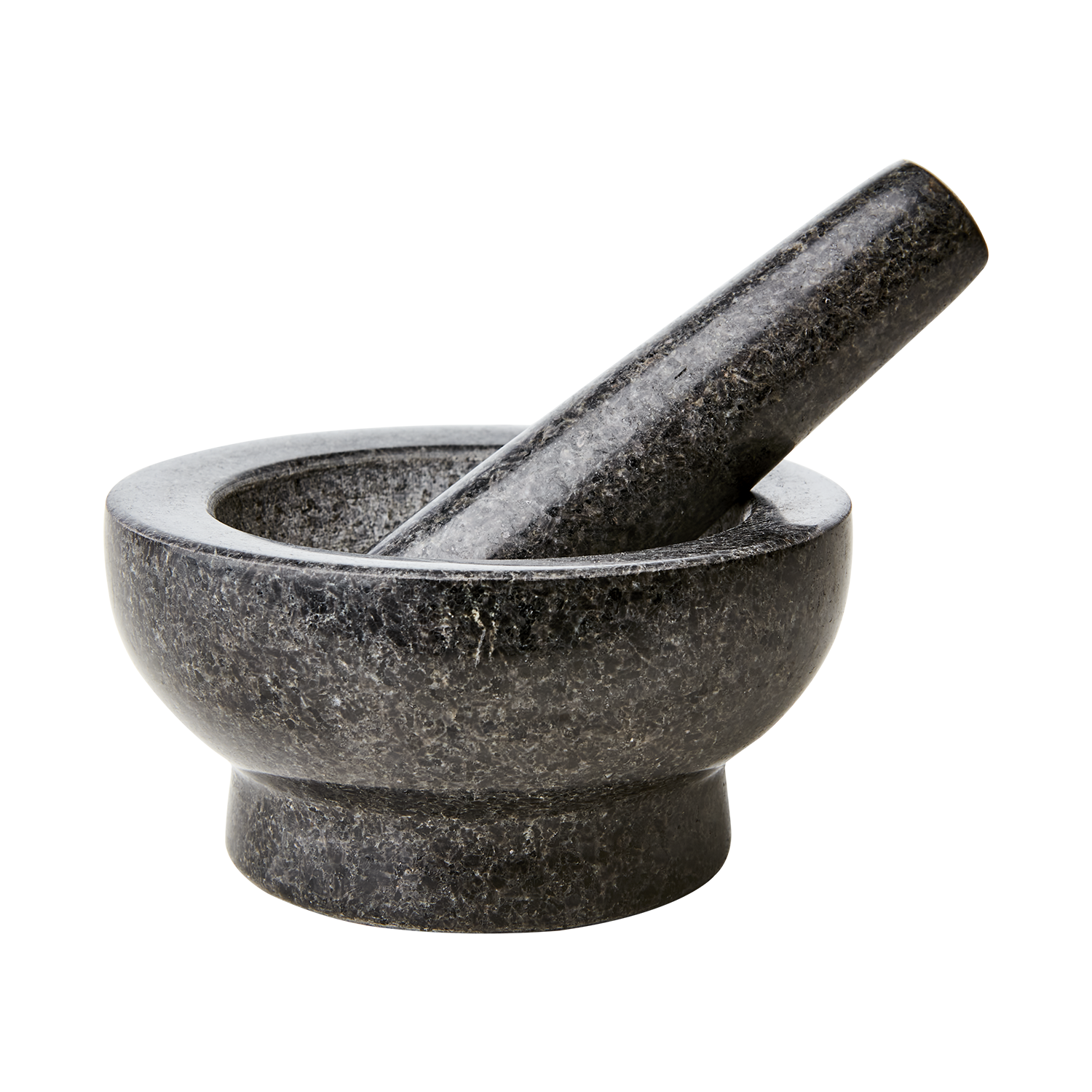 Mortar w. Foot Thyme Black w. Pestle 