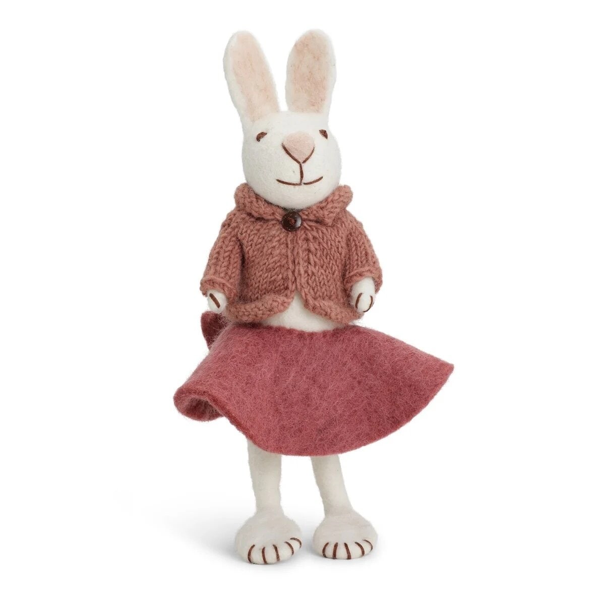 Big White Bunny w. Pink Skirt & Jacket