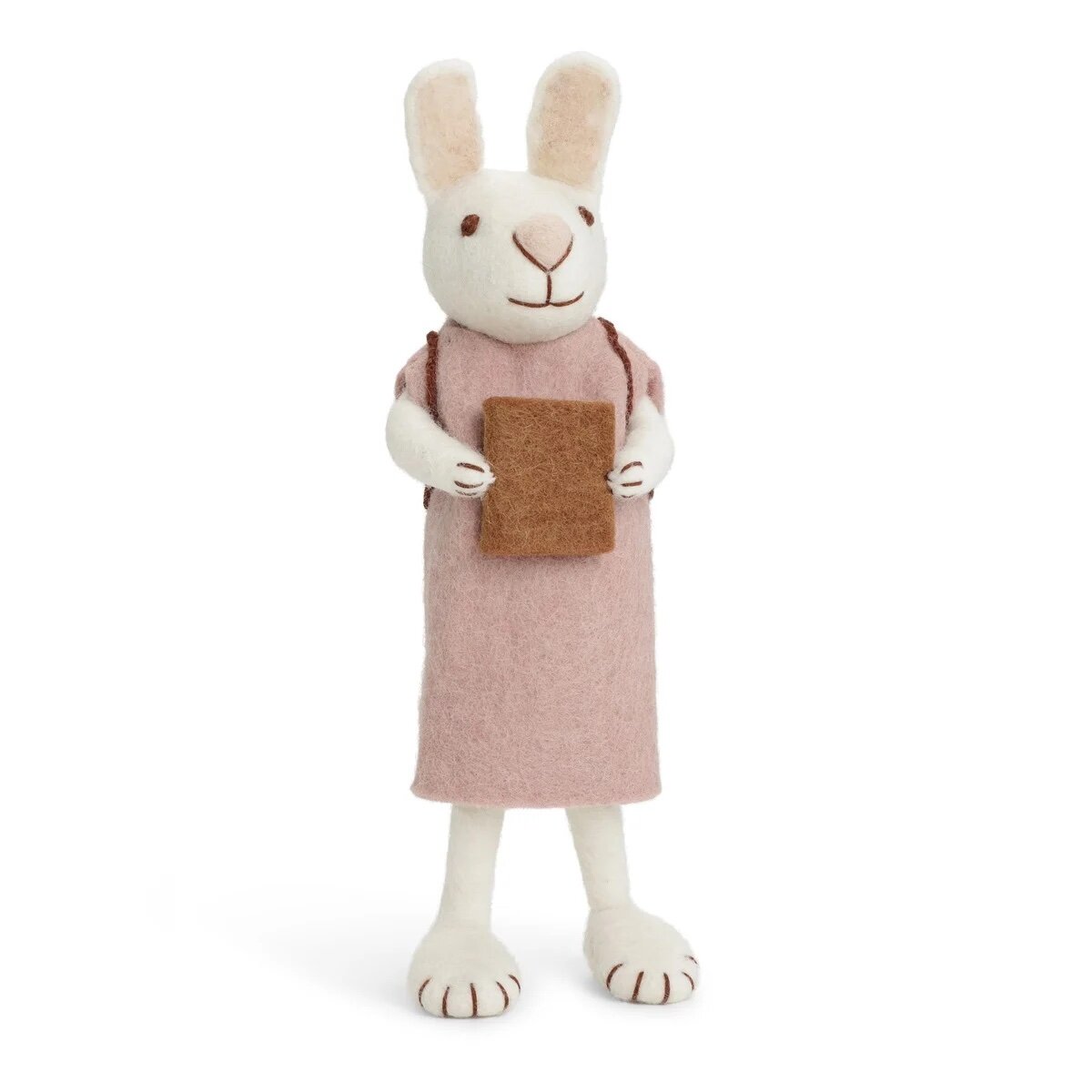 Big White Bunny w. Lavender Dress