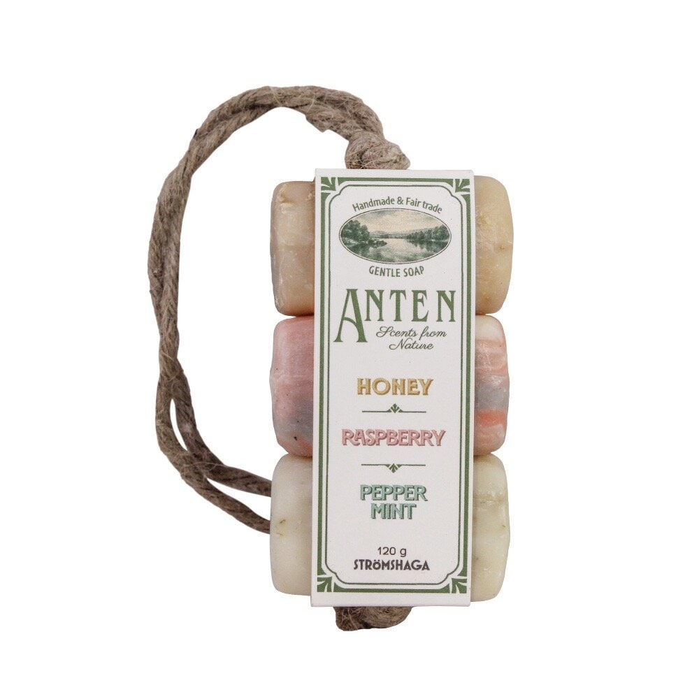 Soap Set on a Rope Anten - Honey/Raspberry/Peppermint