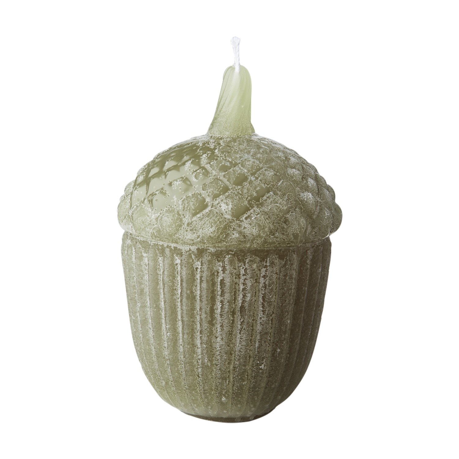 Candle Acorn Moss Green