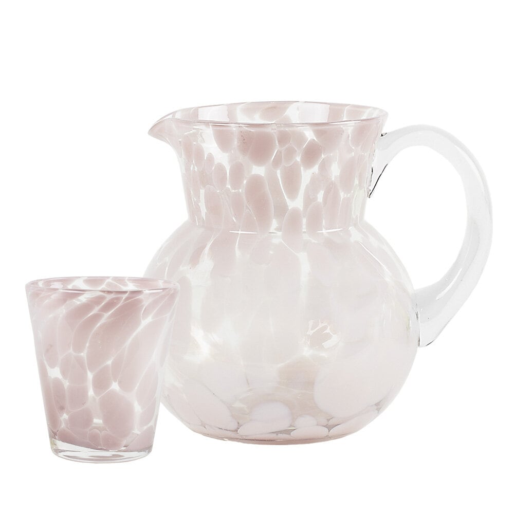 Glass Pitcher Milano Pink