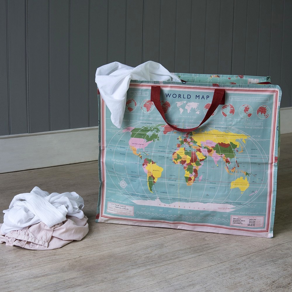 World Map Jumbo Storage Bag