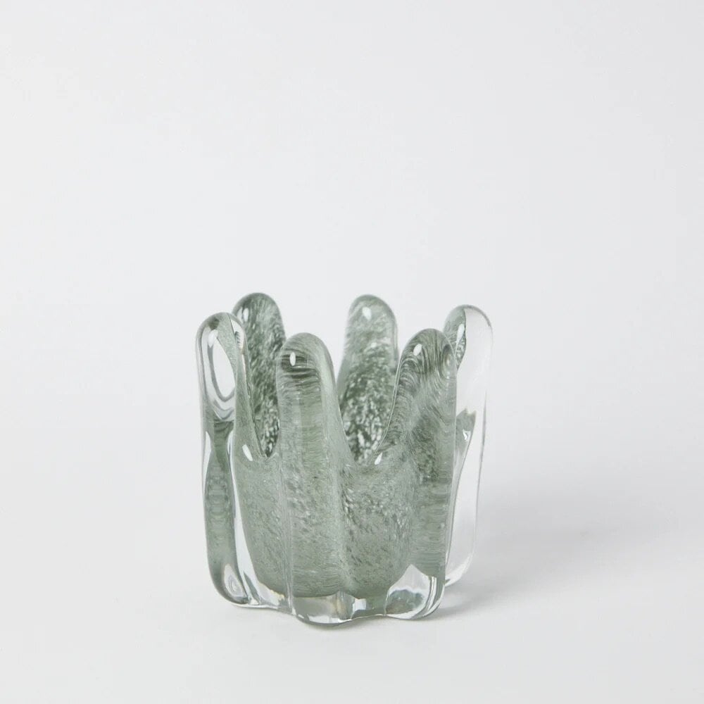 Candle Holder Helix Green