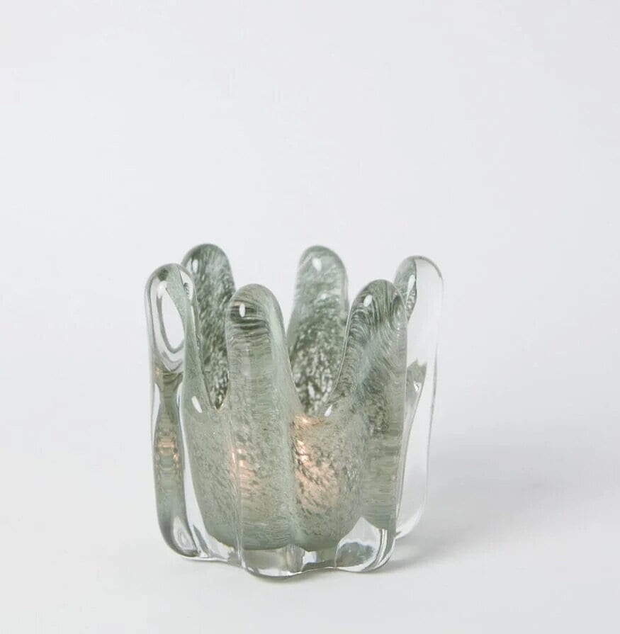 Candle Holder Helix Green