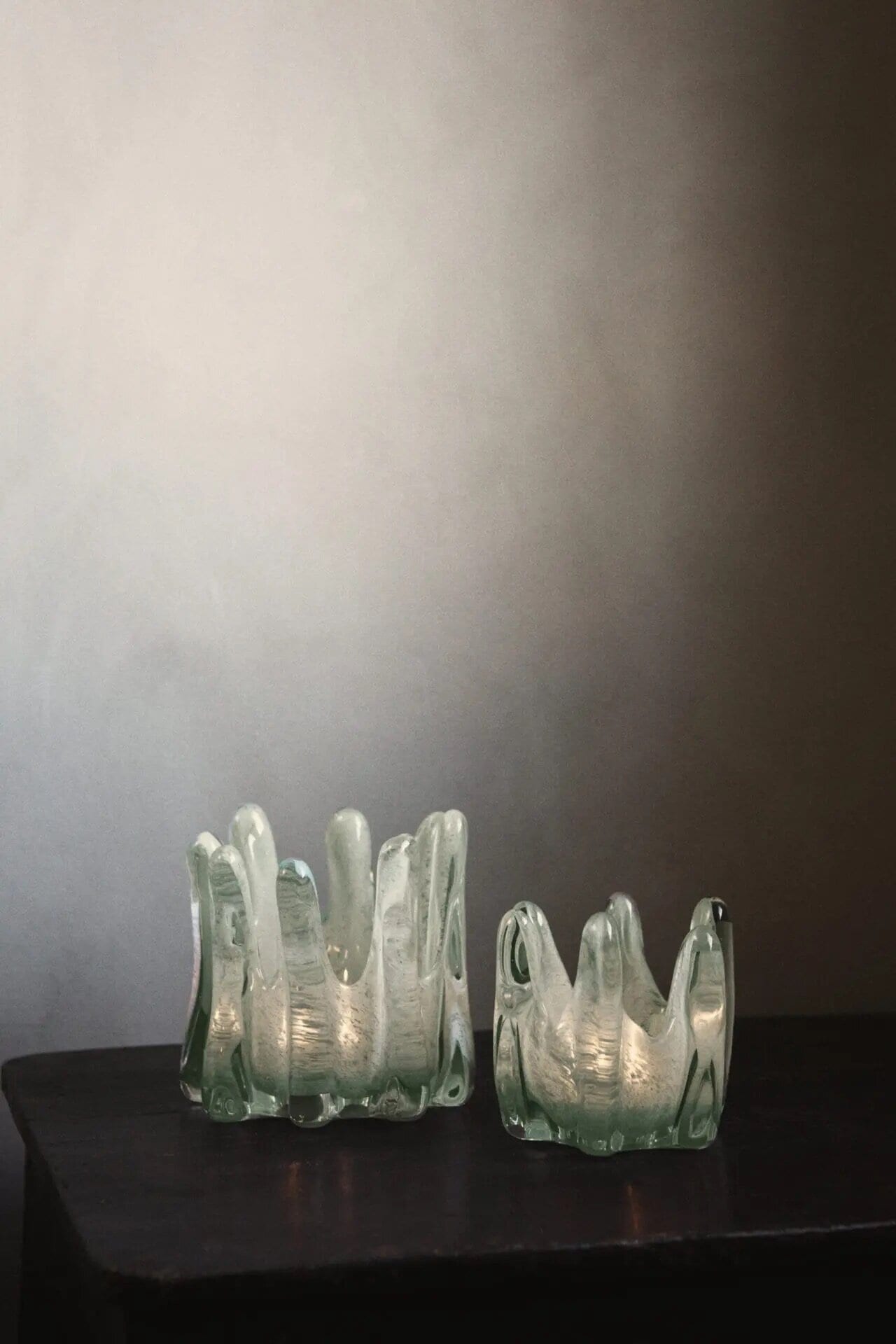 Candle Holder Helix Green