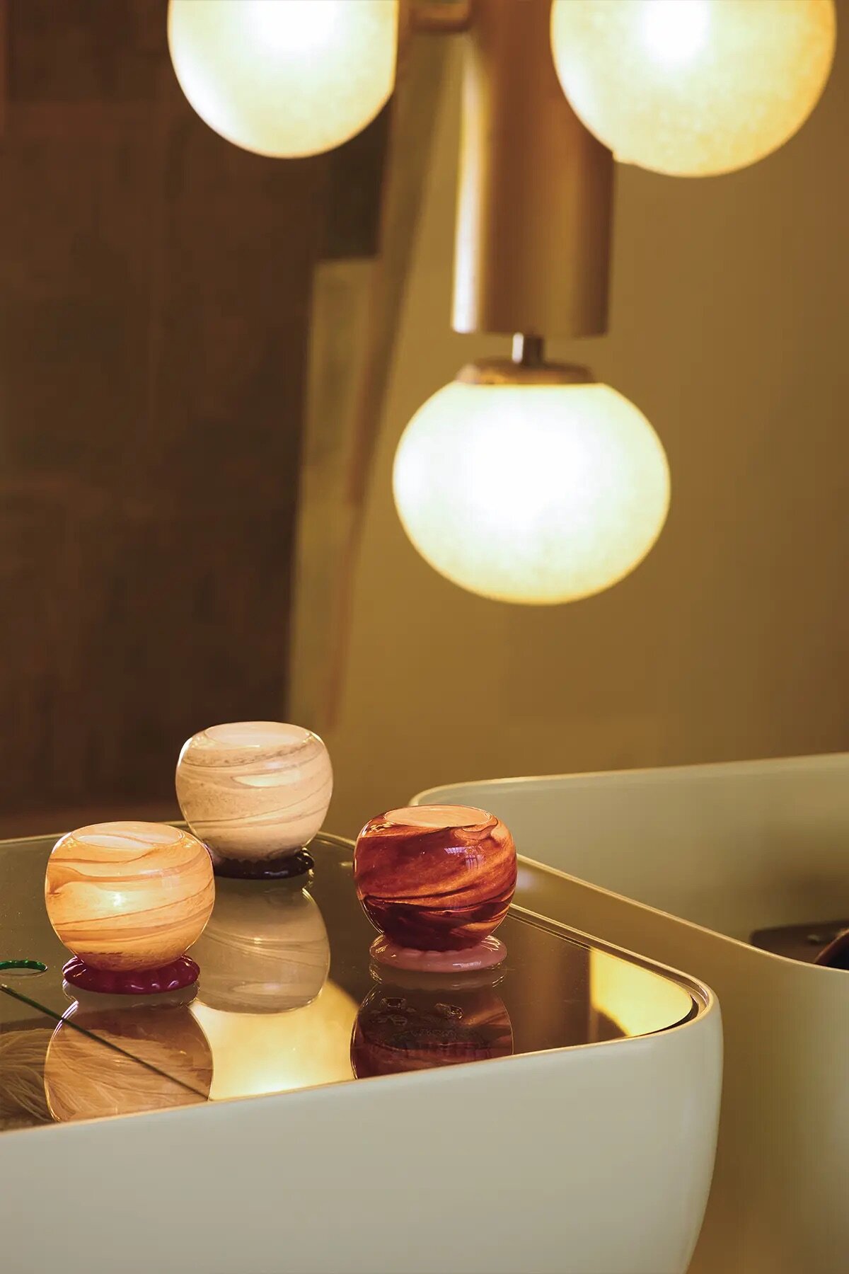 Candle Holder Cosmos Brown