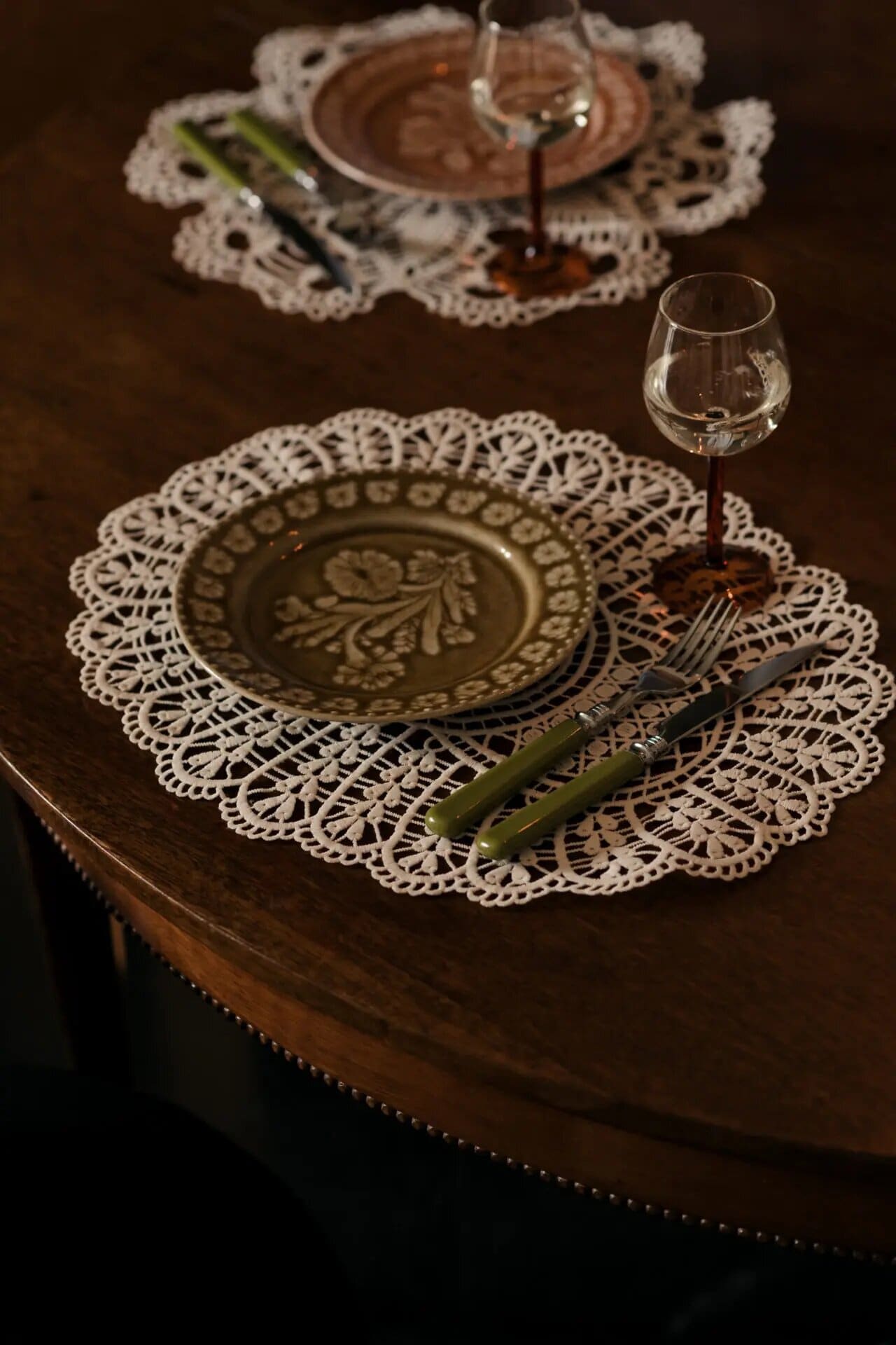 Placemat Crocheted White