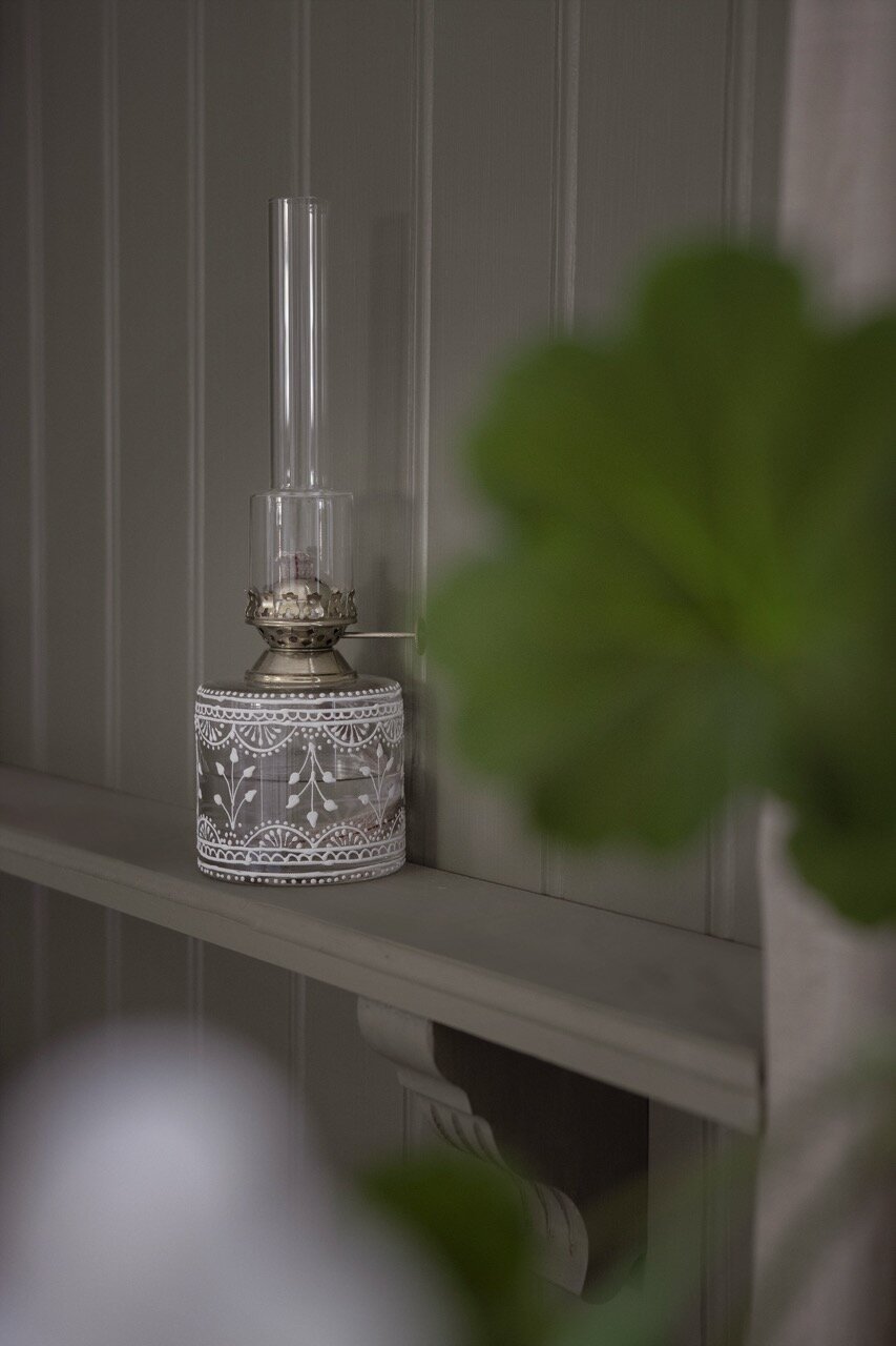 Kerosene Lamp Marja Straight White Small