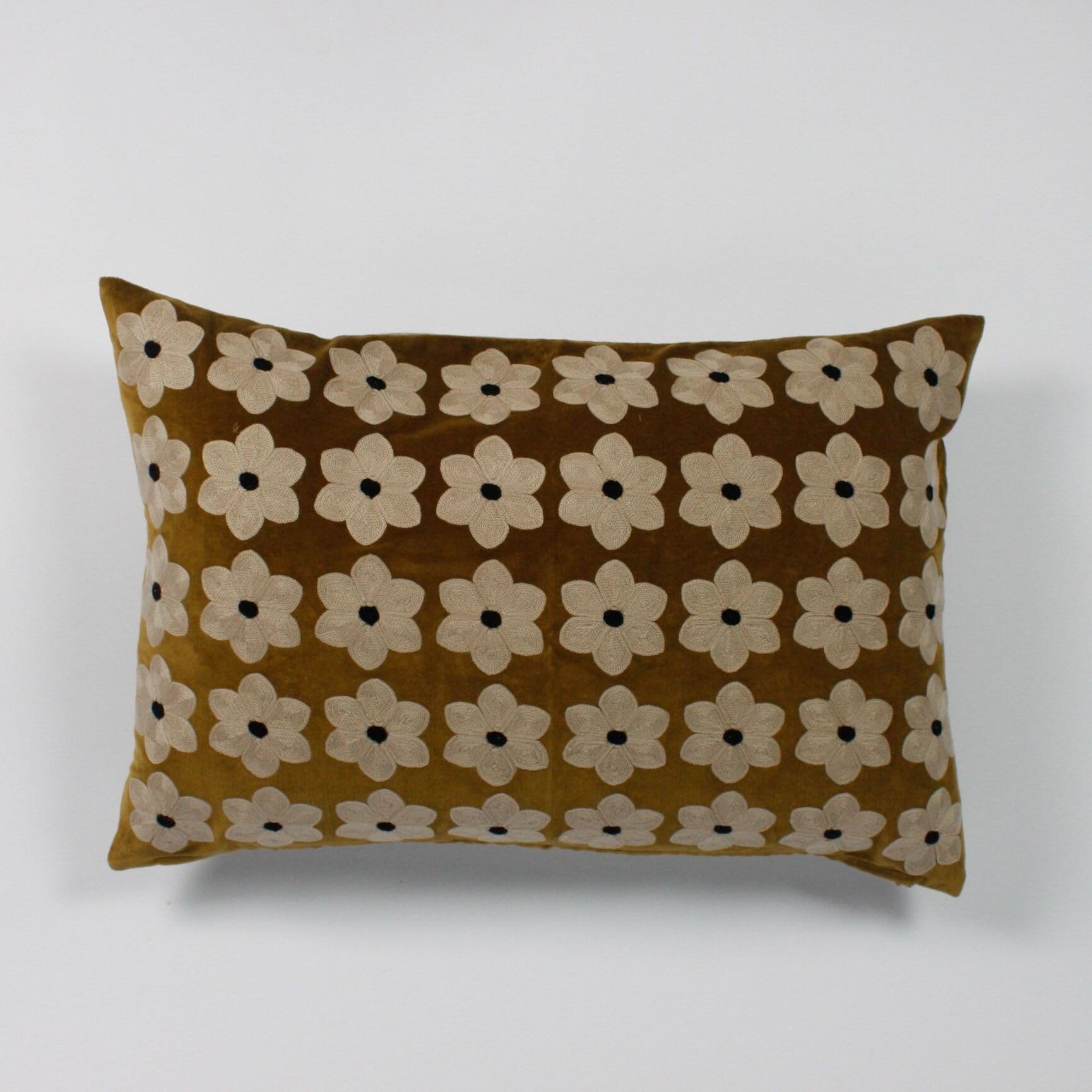 Cushion Cover Daisy Cognac