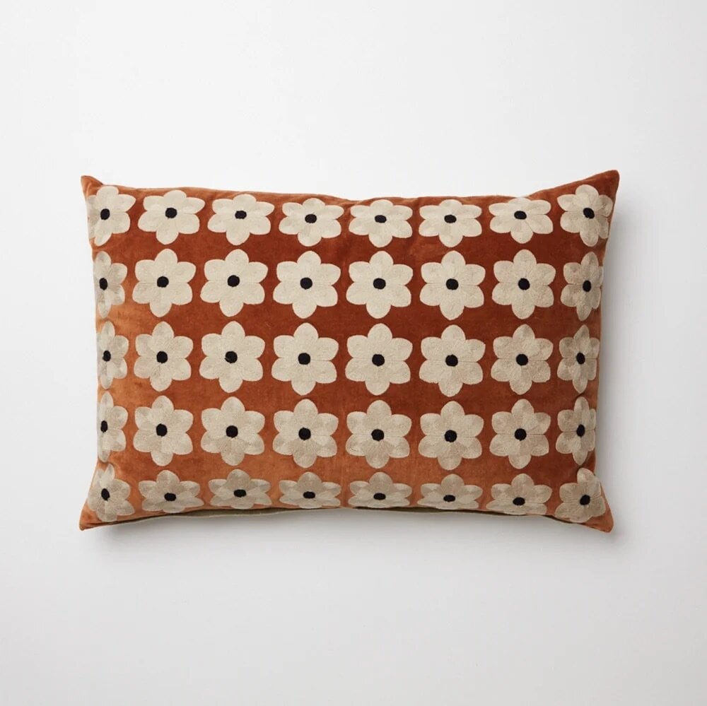 Cushion Cover Daisy Rust