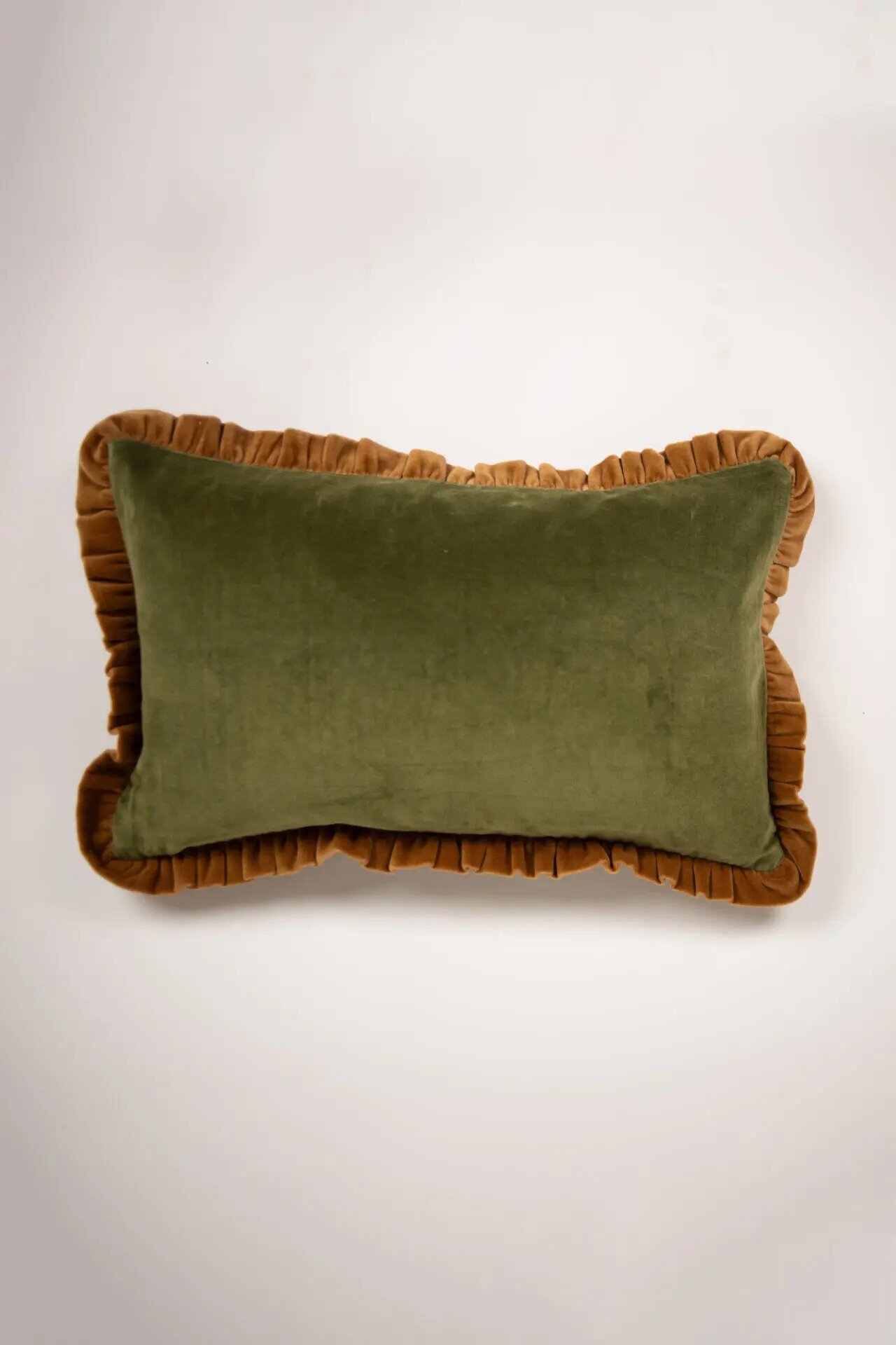 Cushion Cover Doris Green/Camel