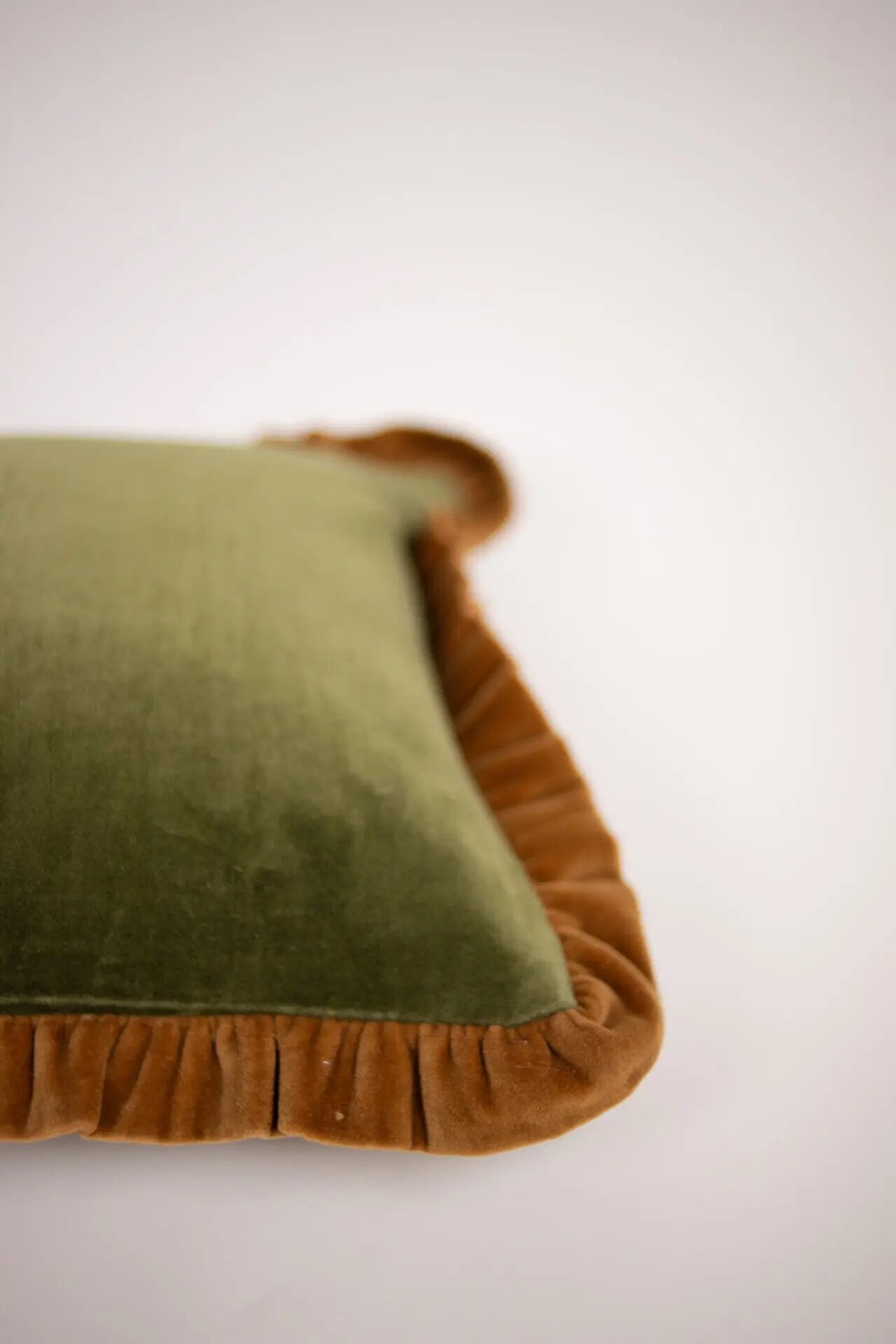 Cushion Cover Doris Green/Camel