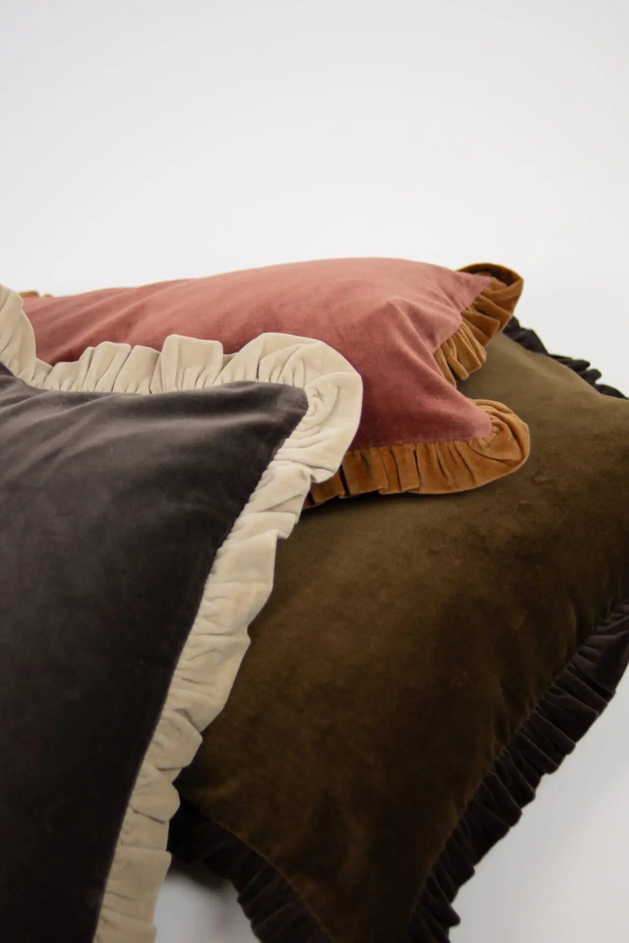 Cushion Cover Doris Olive Green/Coffe