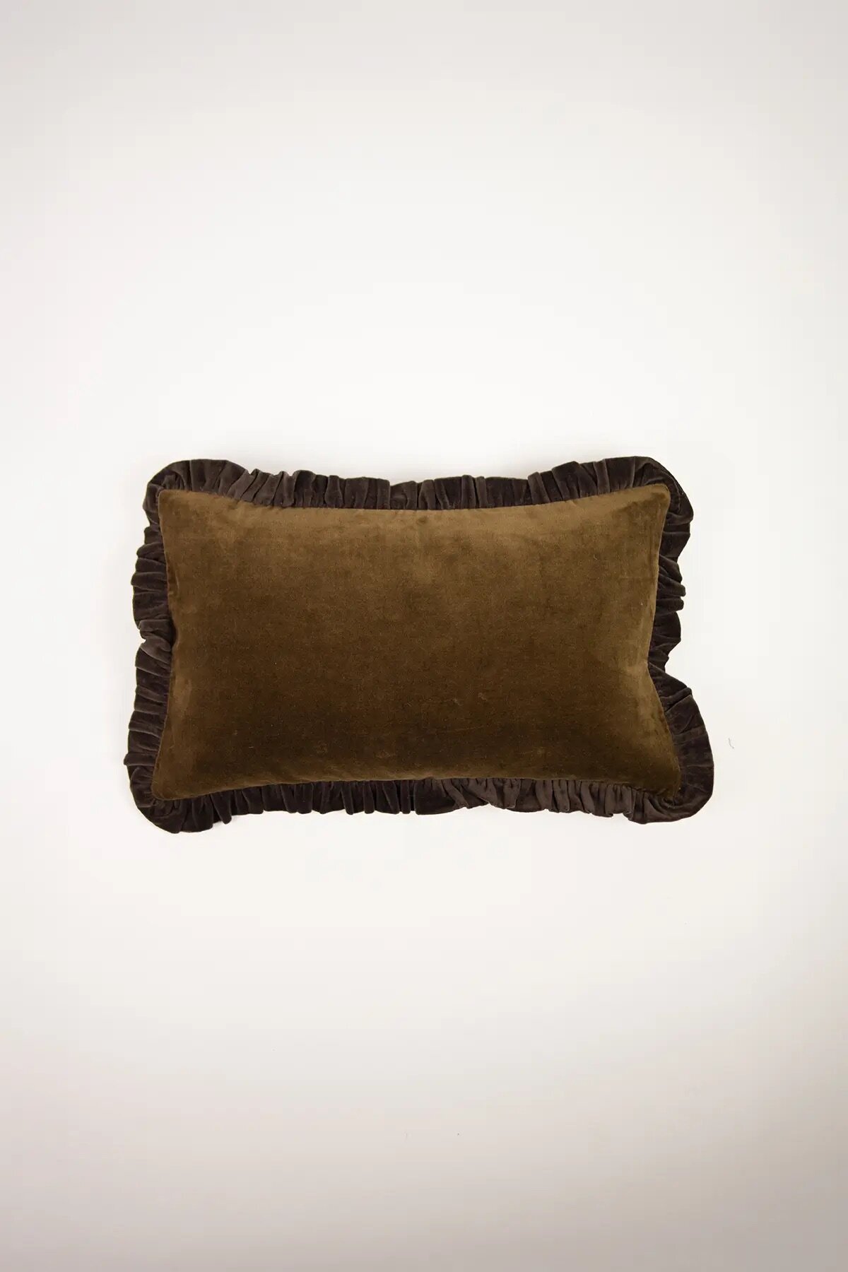 Cushion Cover Doris Olive Green/Coffe
