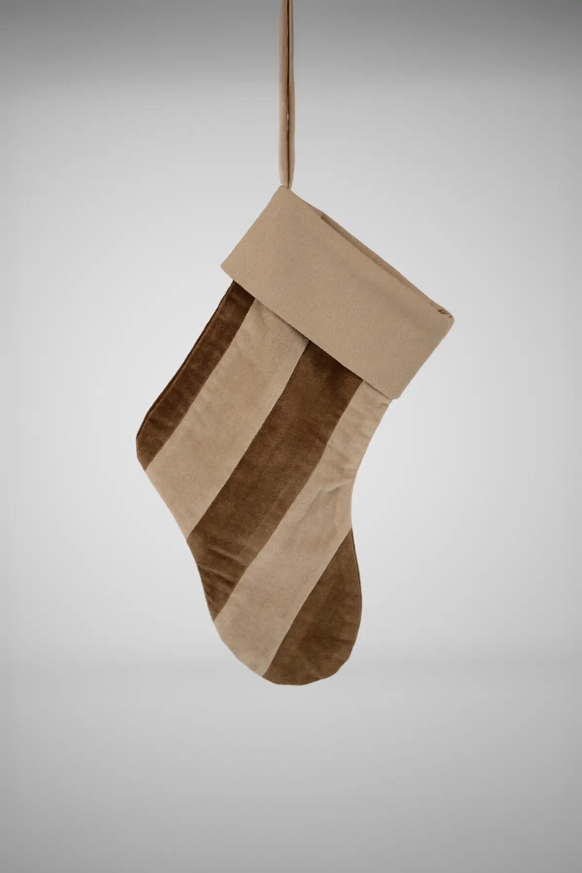 Christmas Stocking Saga Rust Brown/Beige
