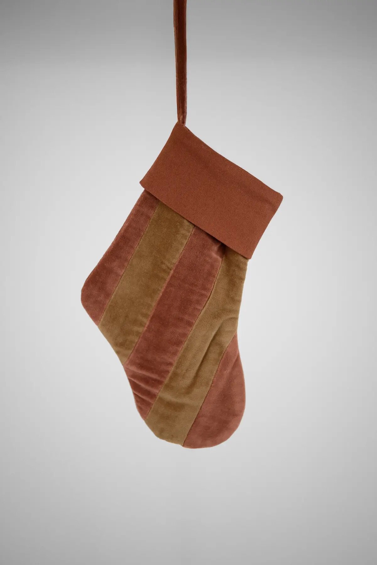 Christmas Stocking Saga Rust Pink/Brown