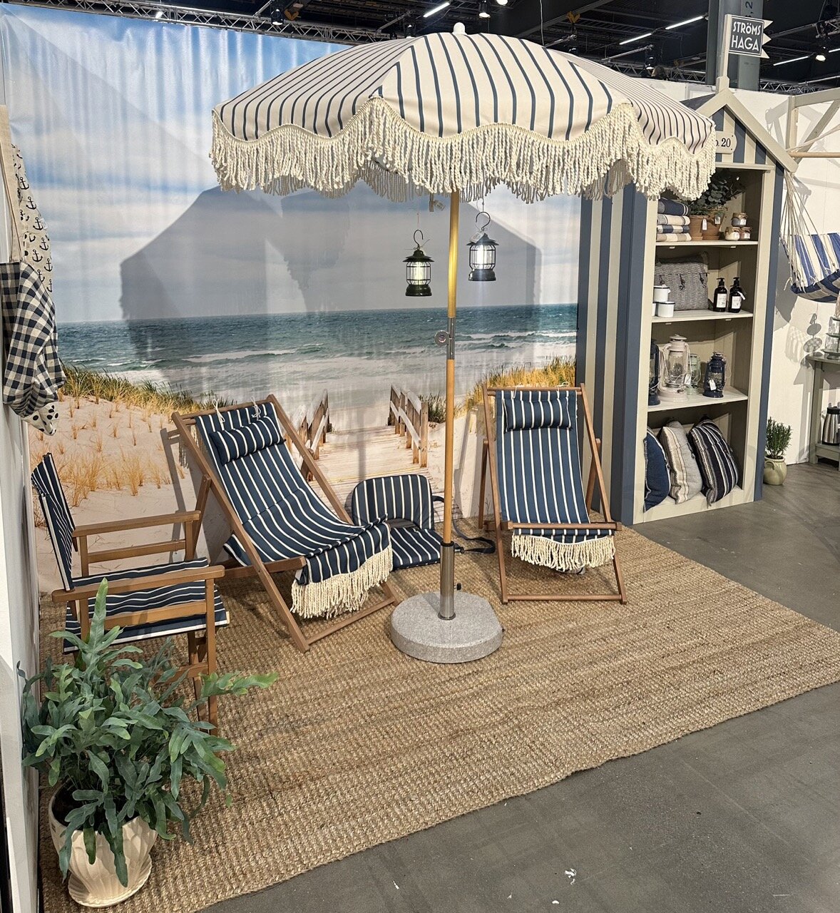 Deck Chair August Stripe Blue/White
