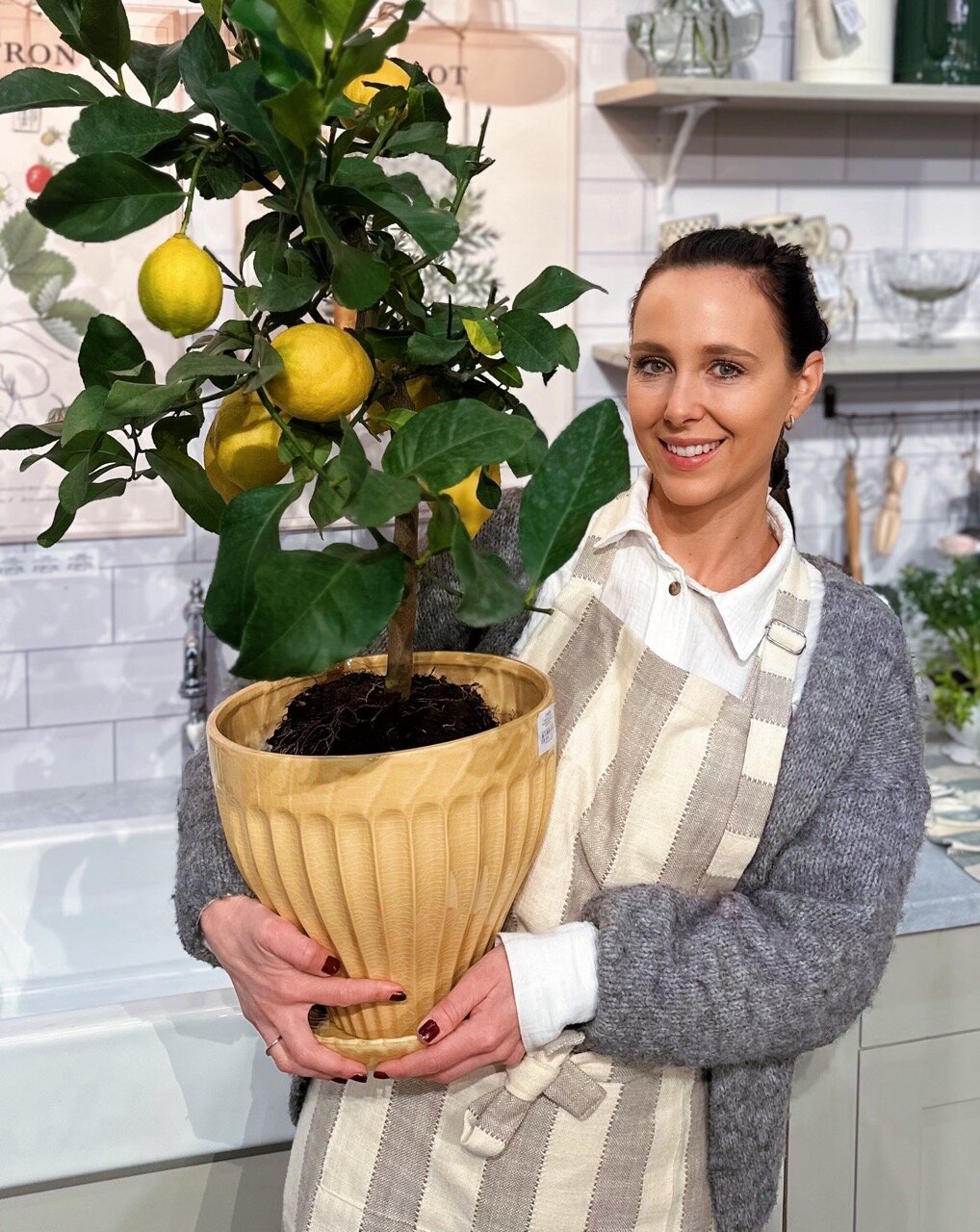 Pot Anna 25 cm Yellow