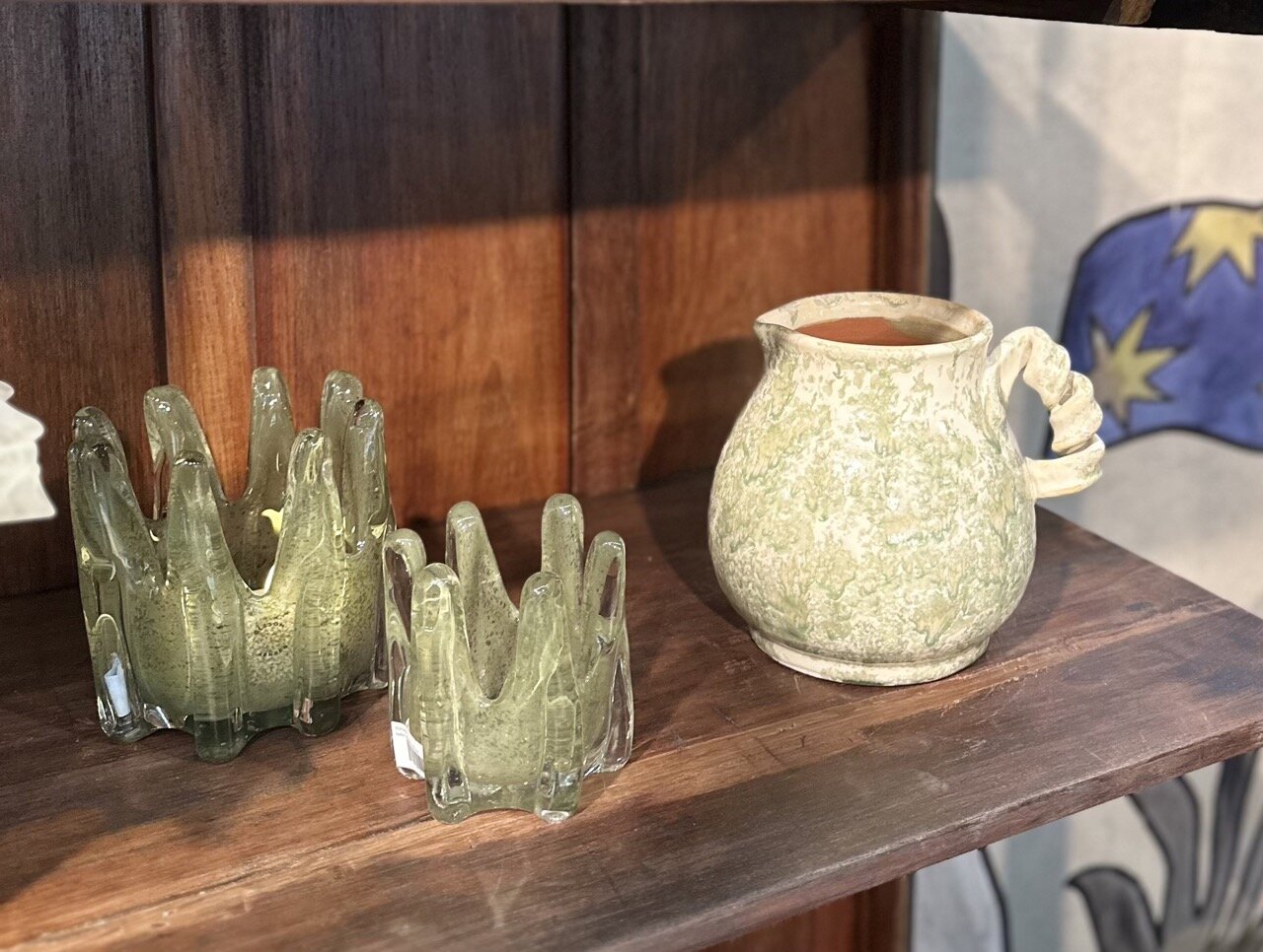 Candle Holder Helix Green