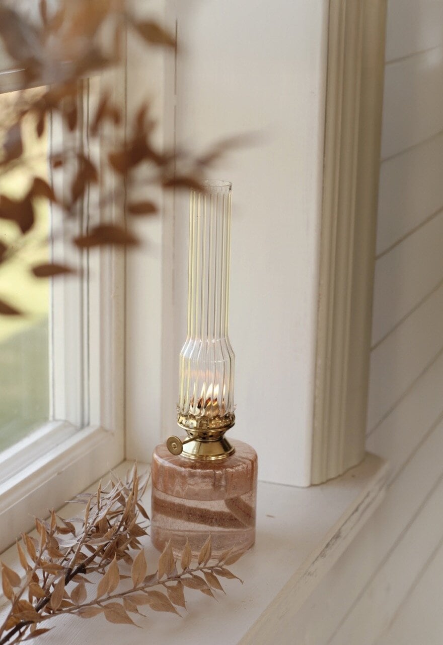 Kerosene Lamp Elvira Ash Pink Small