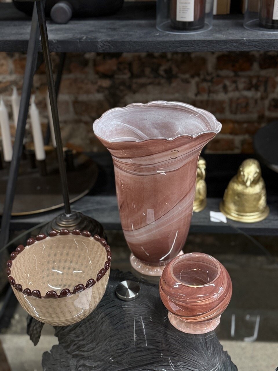 Candle Holder Cosmos Brown