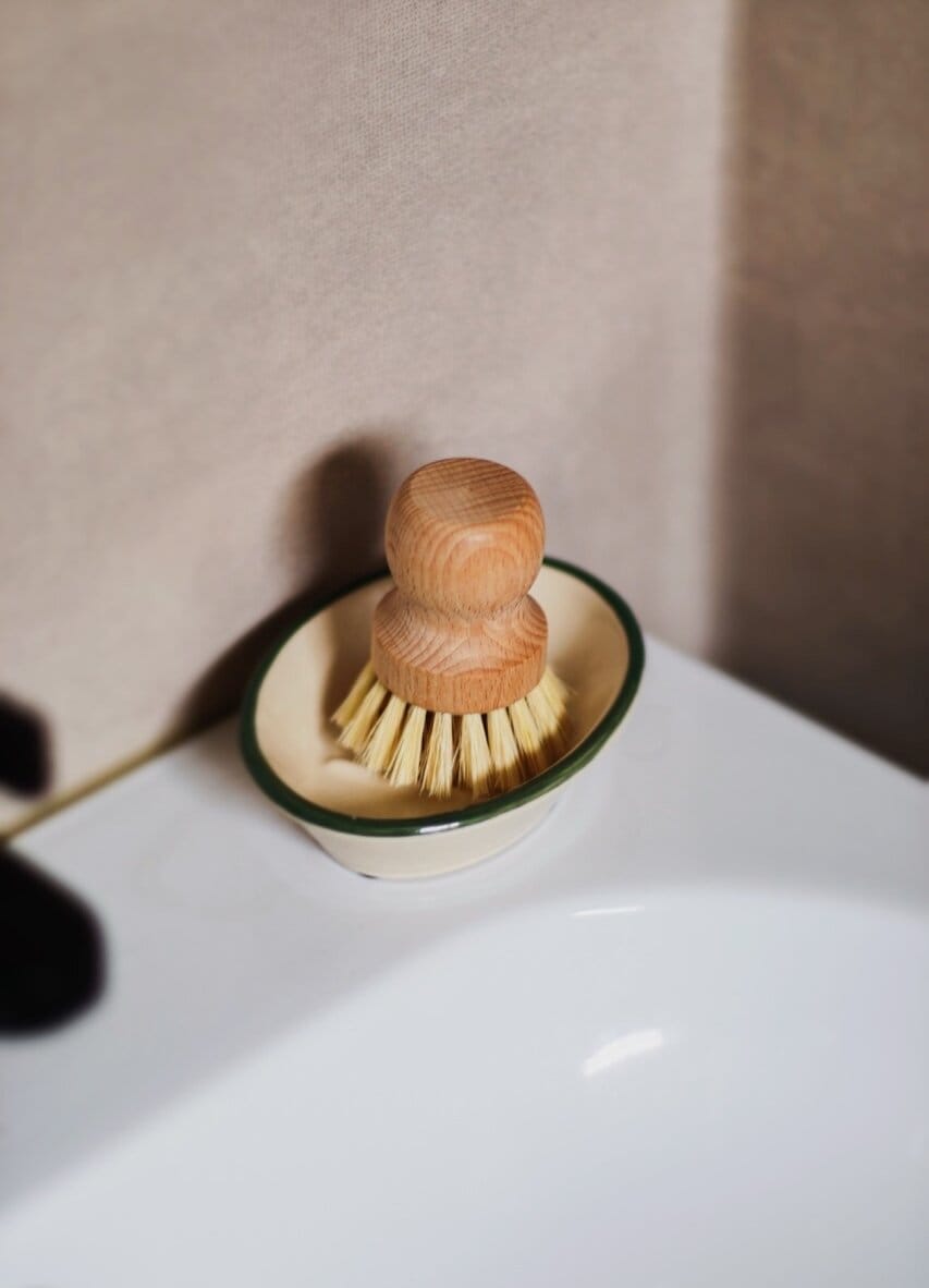 Soap Dish Edith - Dark Green, Cream White